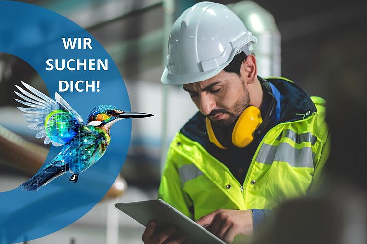 Ein Mitarbeiter beim Arbeiten