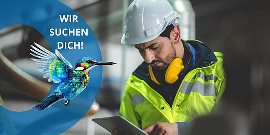 Ein Mitarbeiter beim Arbeiten