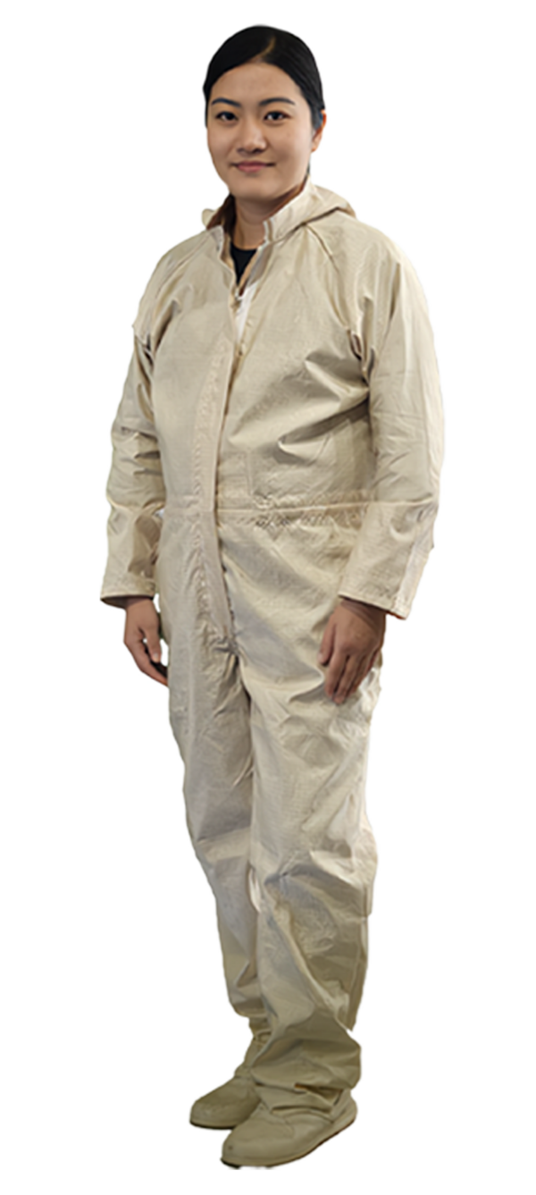 Woman in Cleanroom-Clothing