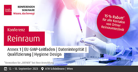 Forum Pharma Cleanroom - 15% discount for all contacts of Reinraumtechnik Ortner