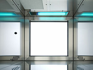 This is an internal view of the Transfer Hatch Active L