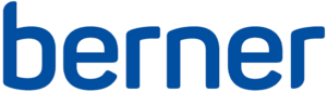 Das Logo besteht aus dem blauen Schriftzug "berner".